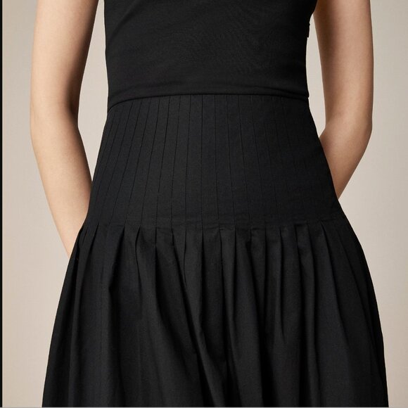 J. CREW Pintuck Mixy Dress | Black | Medium NWT - Picture 3 of 10
